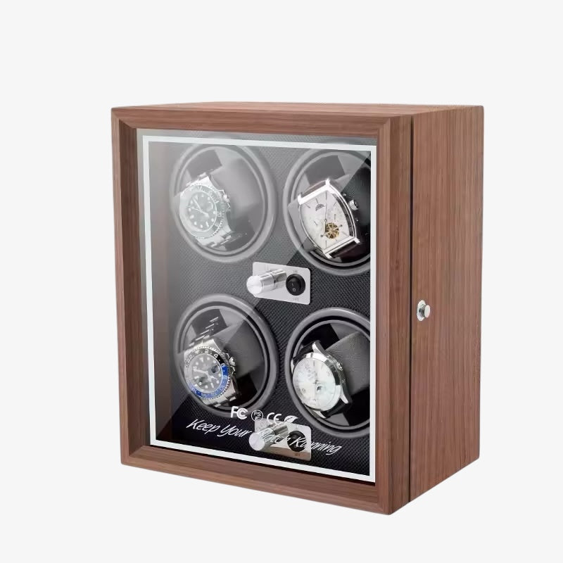 Coffre Fort Montre Bois Ardoise Vitrine Verre