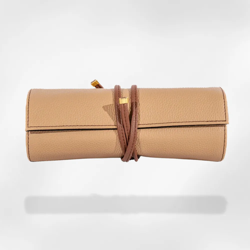 Pochette Bijoux Cuir Premium Voyage Colliers