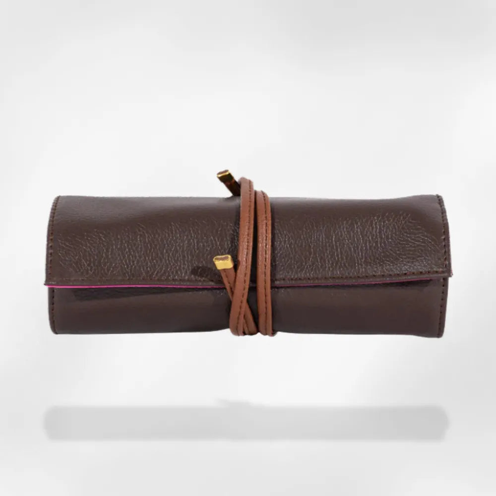 Pochette Bijoux Cuir Premium Voyage Colliers
