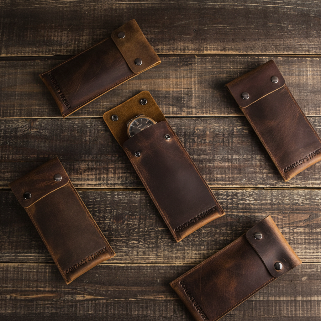 Étui Montres Cuir Crazy Horse Lot 3 à 10 Pièces