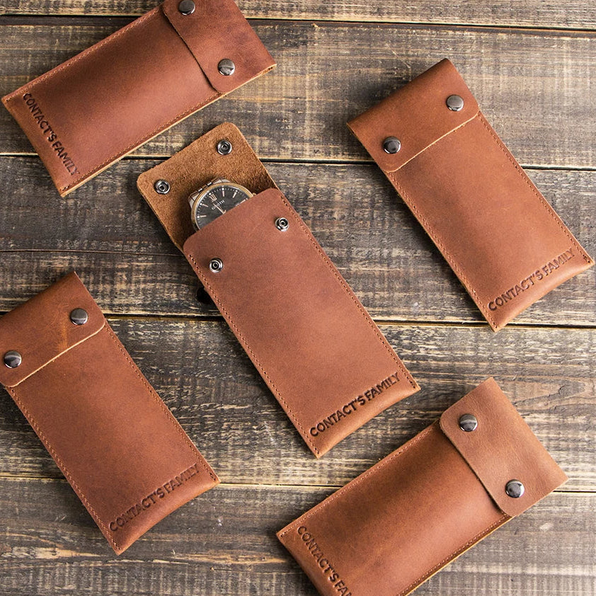 Étui Montres Cuir Crazy Horse Lot 3 à 10 Pièces