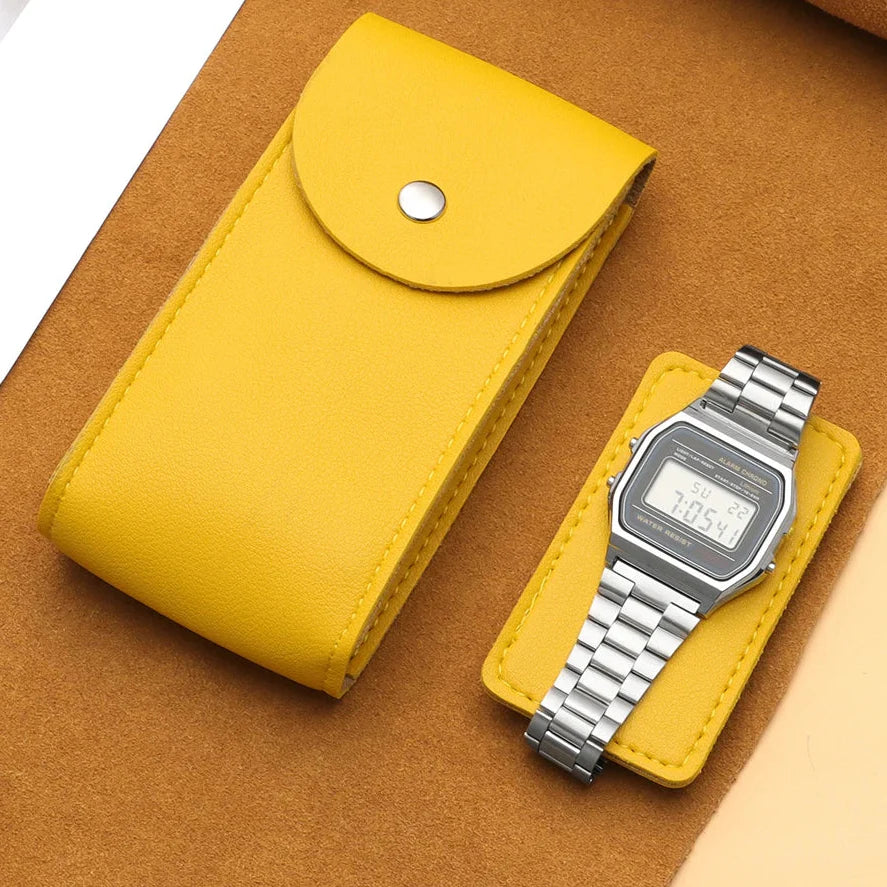 Étui Montre Cuir Pochette Anti-Poussière Voyage