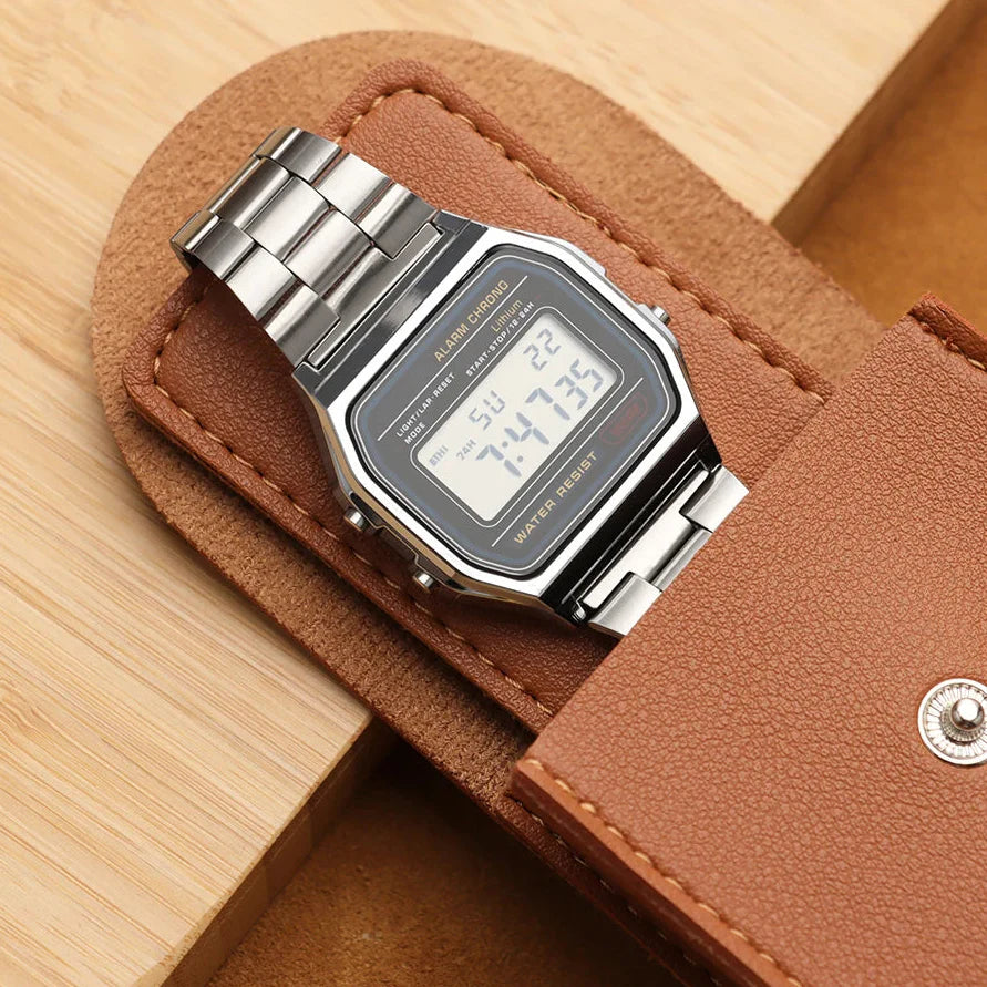 Étui Montre Cuir Pochette Anti-Poussière Voyage