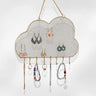 Porte Bijoux Mural Métal Doré Nuage Femme