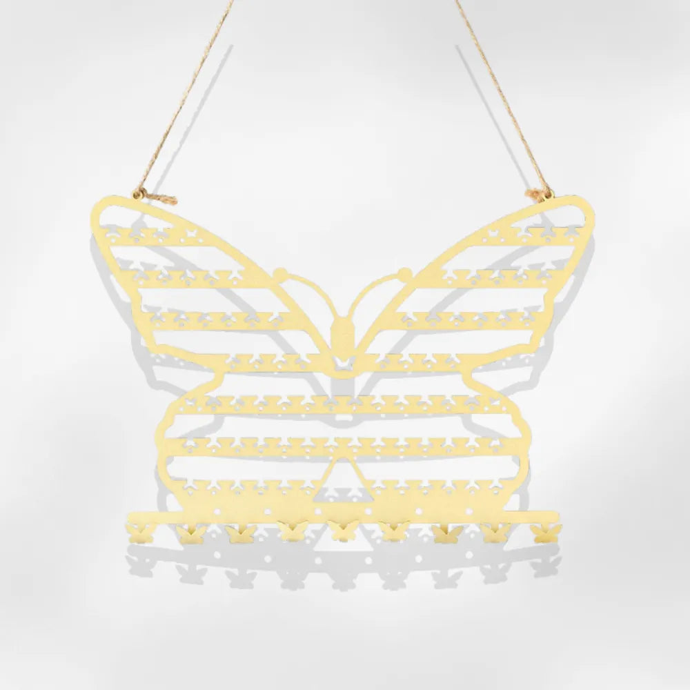 Porte Bijoux Mural Métal Papillon Support Fille