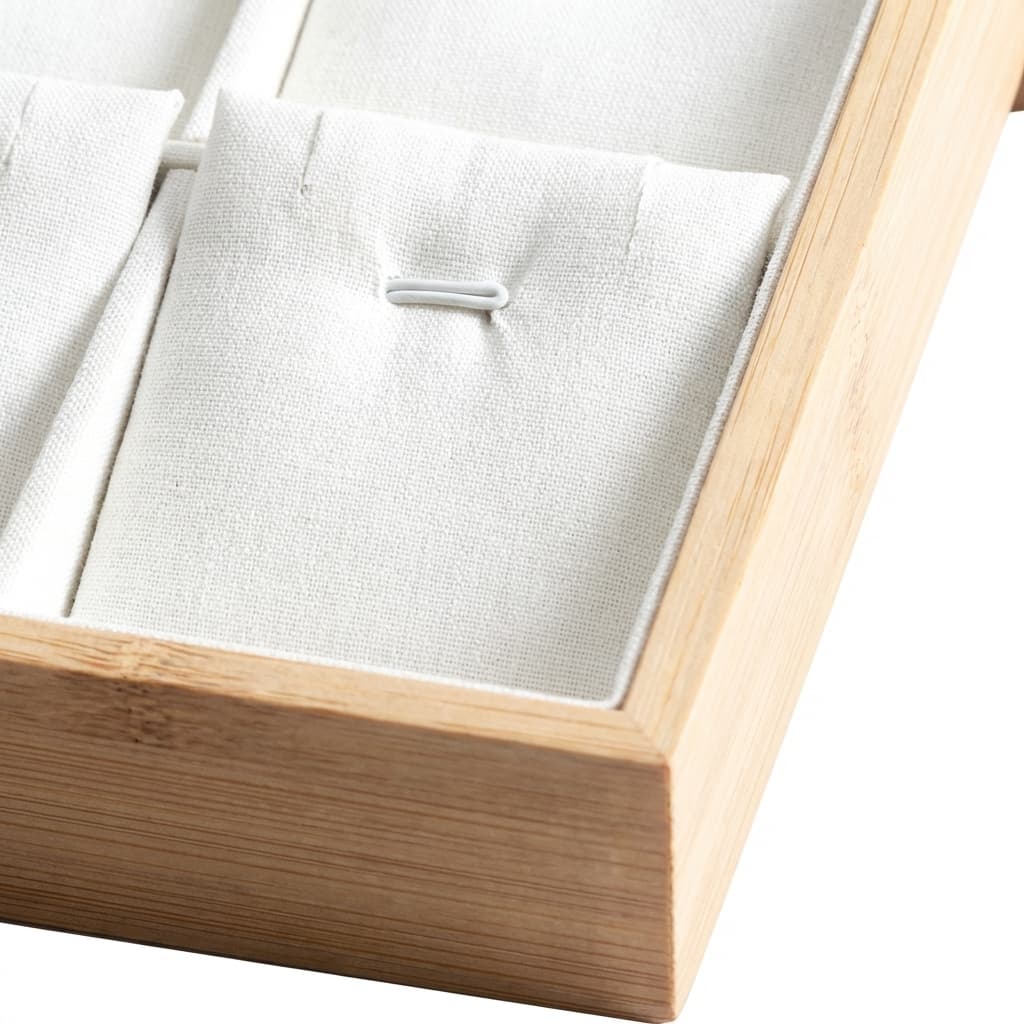 Plateau Présentoir Bijoux Bois Bambou Multifonction