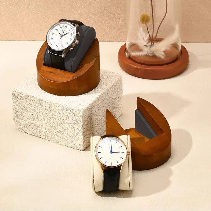 Présentoir Montre Bois Massif Coussin Compact