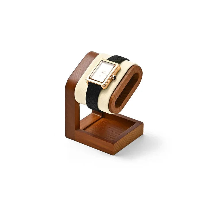 Présentoir Montre Bois Massif Simple Double Tiroir