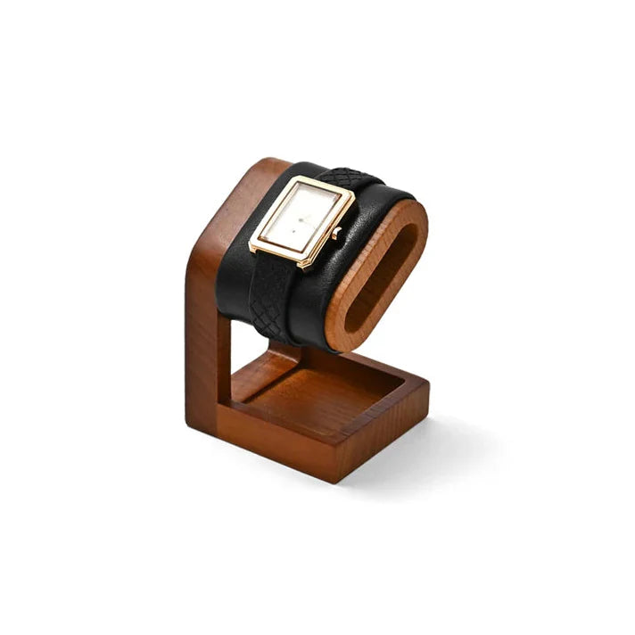 Présentoir Montre Bois Massif Simple Double Tiroir