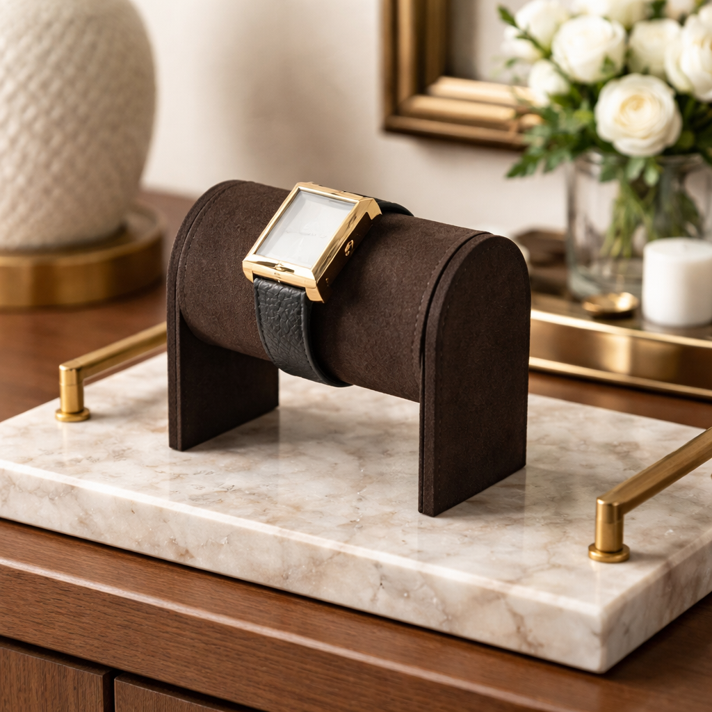 Présentoir Montre Microfibre Compact Premium