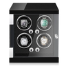 Coffre Fort Montre Acrylique Carbone 4 Remontoirs LED