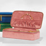 Boîte Bijoux Nomade Velours Rose Voyage