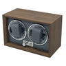 Remontoir Montre Bois Vintage Marron Gris 2 Places