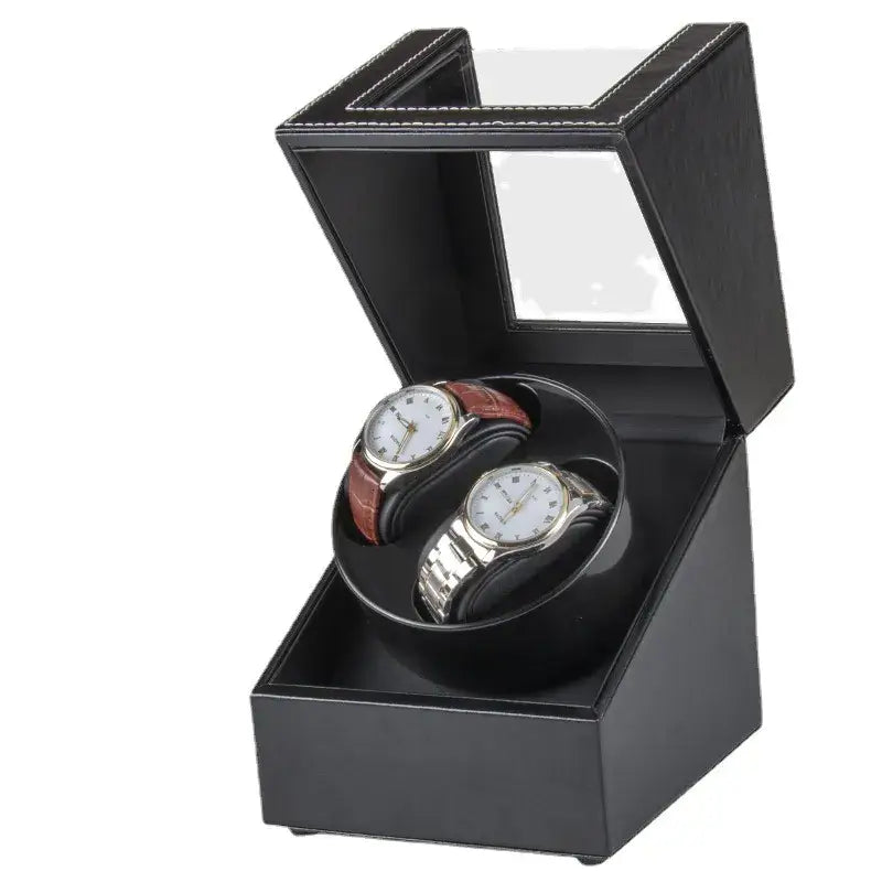 Remontoir Montre Automatique Double Cuir Luxe