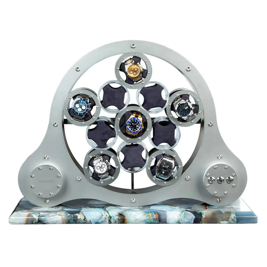 Remontoir Montre Automatique 11 Places Socle Agate