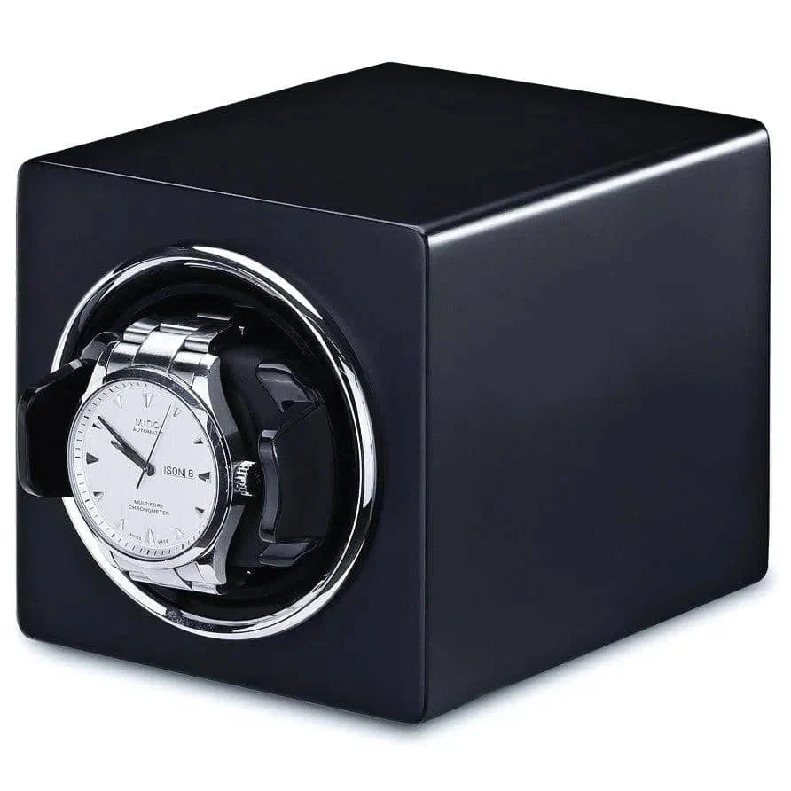 Remontoir Montre Cuir Noir Classique Silencieux