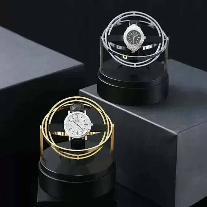 Remontoir Montre Metal Argente Spherique Verre