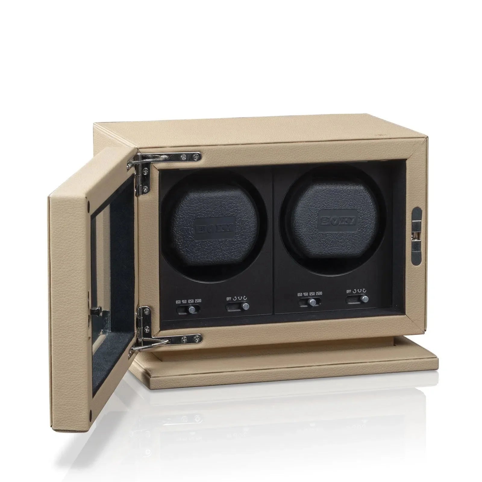 Remontoir Montre Cuir Beige Double Brushless Silent