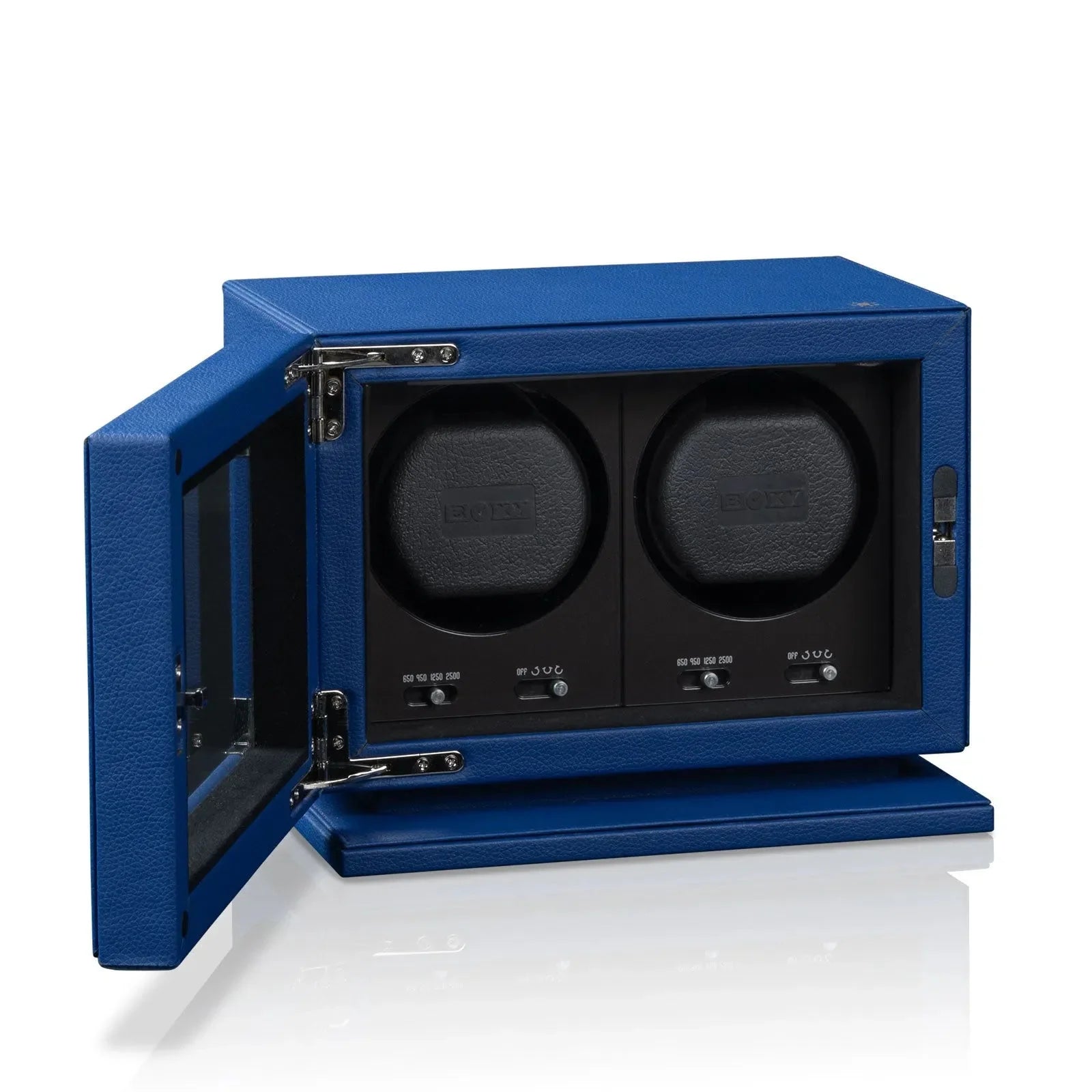 Remontoir Montre Cuir Bleu Double Brushless Silent