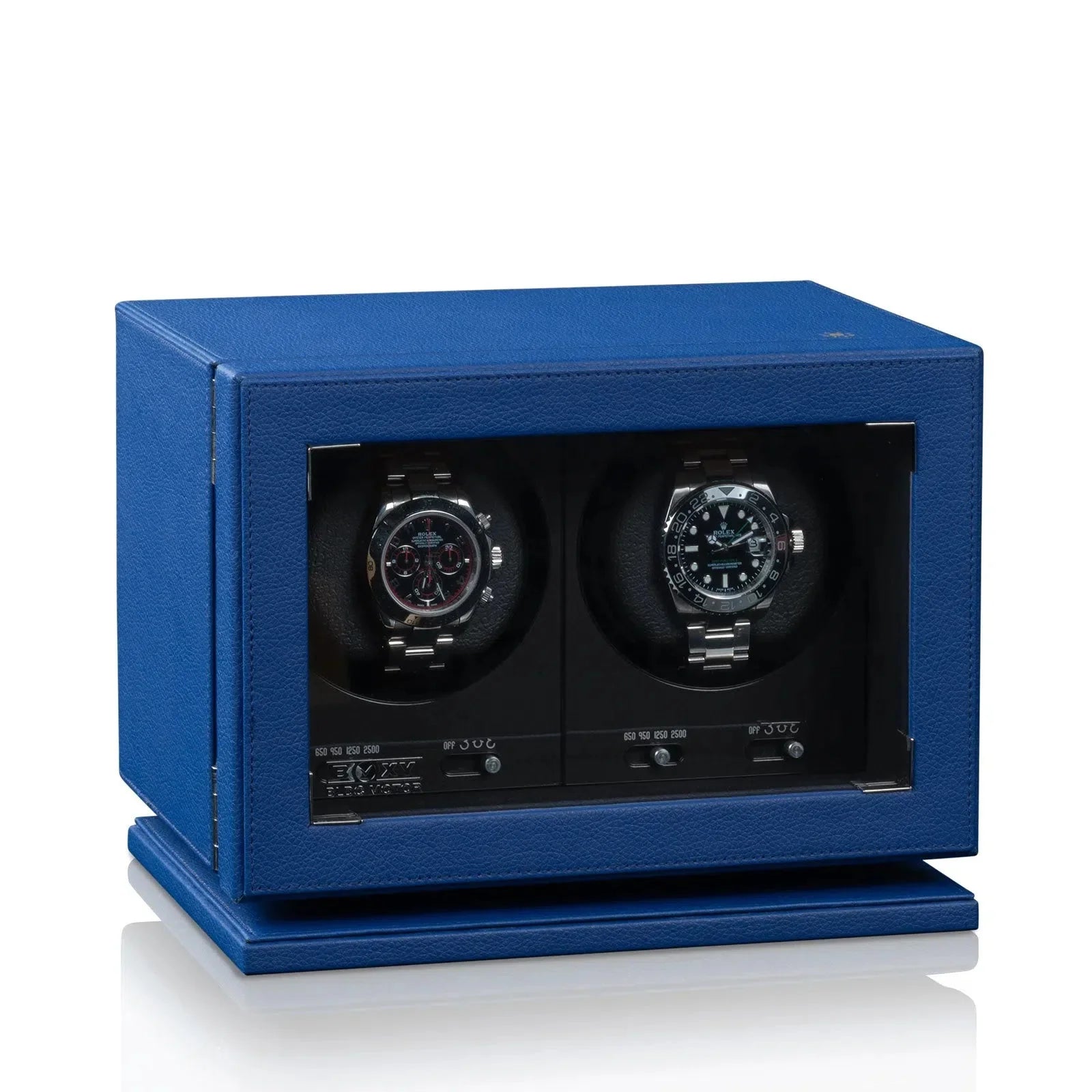 Remontoir Montre Cuir Bleu Double Brushless Silent