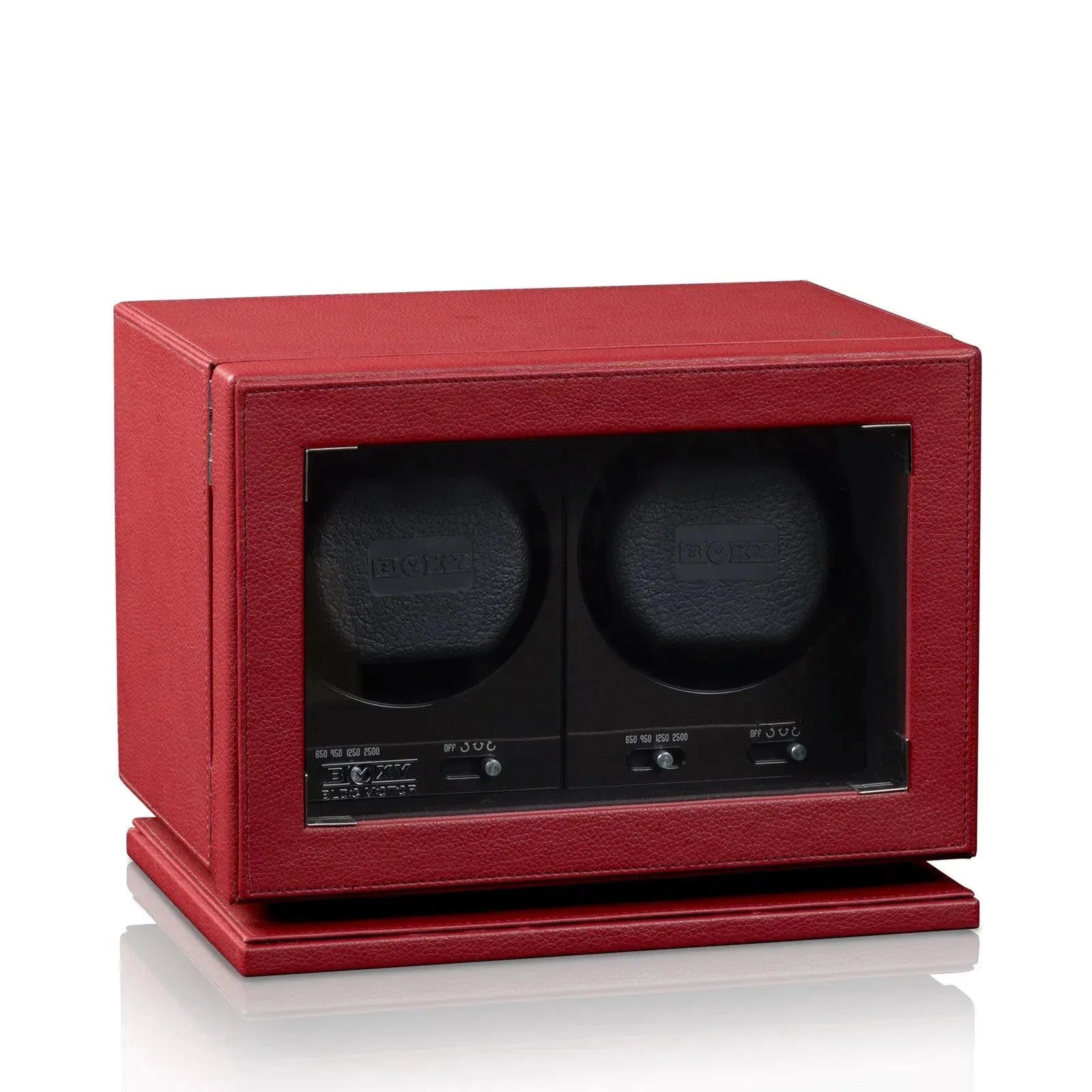 Remontoir Montre Cuir Rouge Silencieux 2 Places