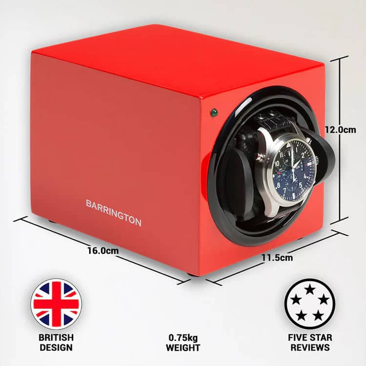 Remontoir Montre Bois Rouge Barrington Luxe
