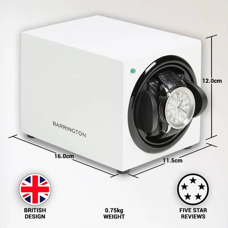 Remontoir Montre Bois Blanc Barrington Glacier