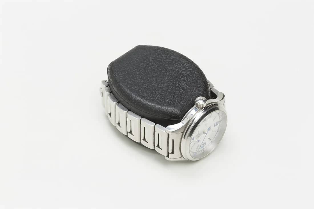 Remontoir Montre Cuir Moderne 2 Places Carbone Double