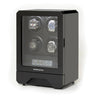 Remontoir Montre Cuir Moderne 4 Places Carbone
