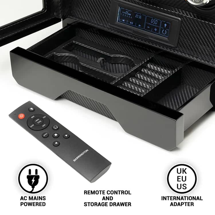 Coffre Fort Montre 9 Places Carbone Premium
