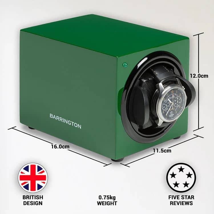 Remontoir Montre Bois Vert Laque Silencieux