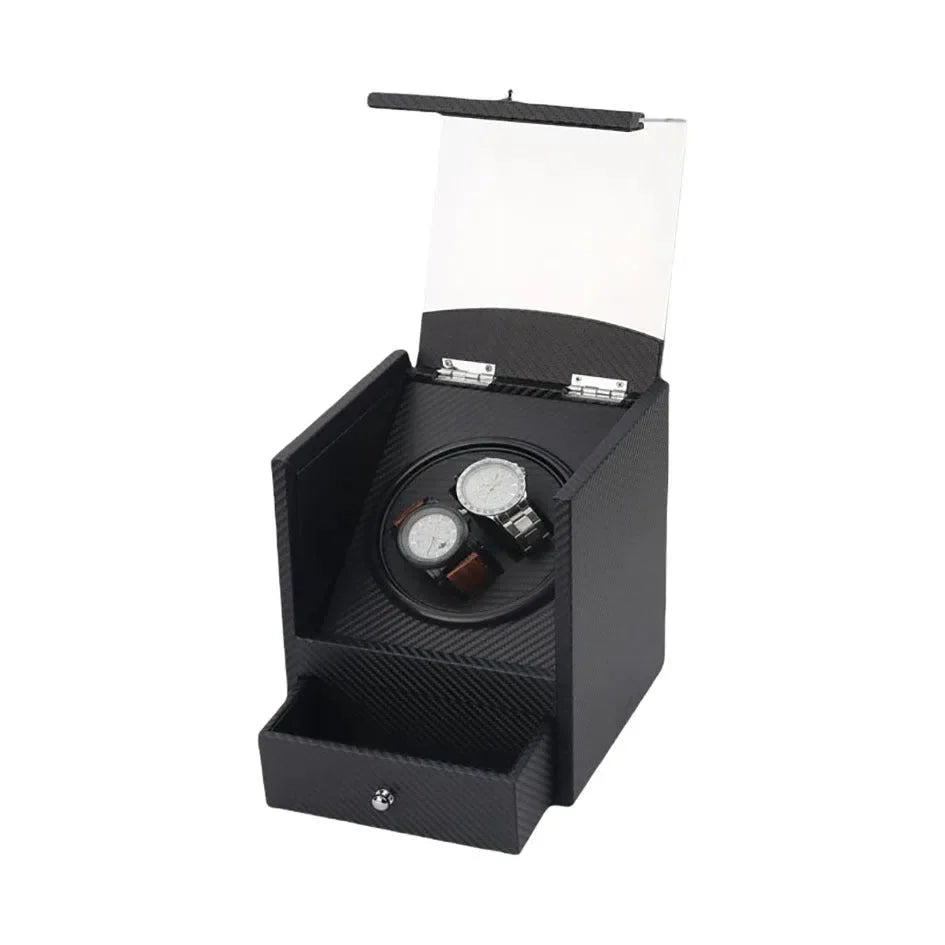 Coffre Fort Montre Carbone 2 Places Verre