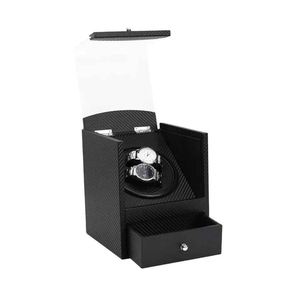 Coffre Fort Montre Carbone 2 Places Verre