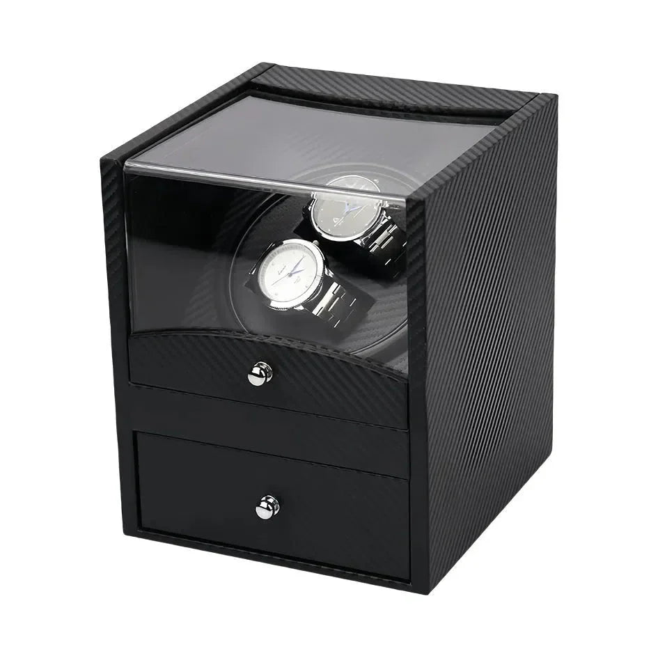 Coffre Fort Montre Carbone 2 Places Verre