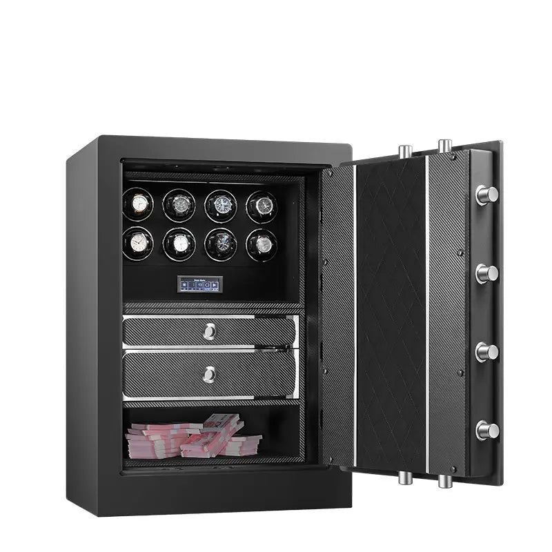 Coffre Fort Montre Bois Massif 8 Places Carbone