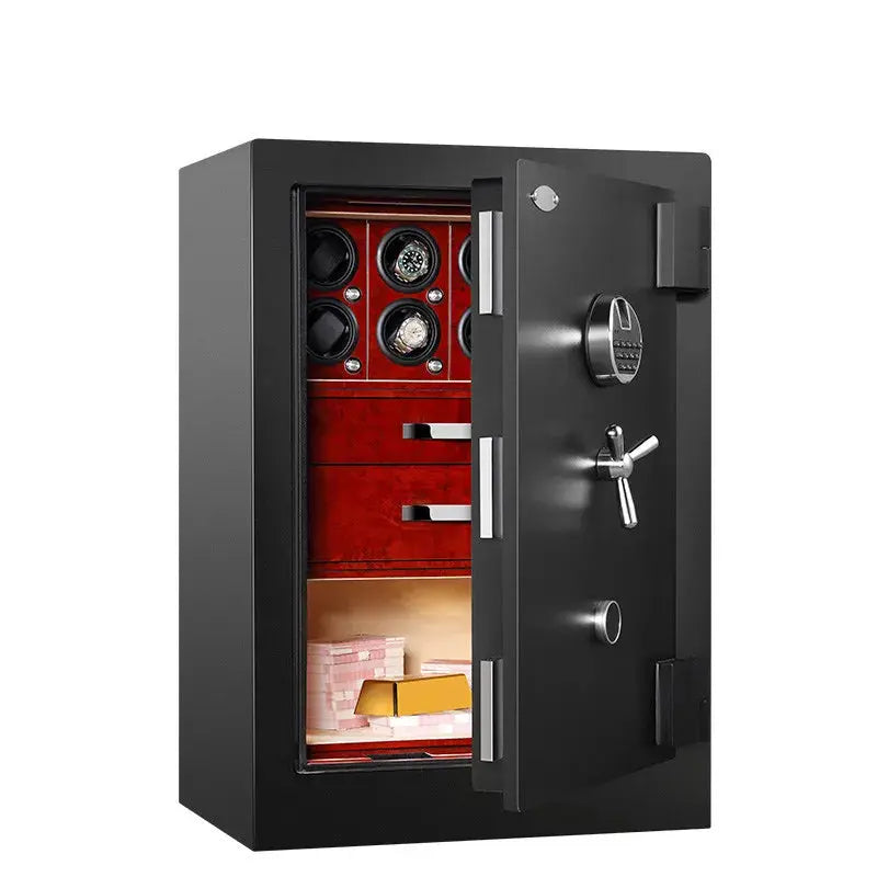 Coffre Fort Montre Bois Massif 8 Places Velours