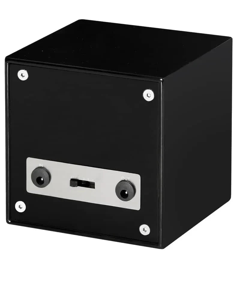Remontoir Montre Cube Bois Aniline Noir