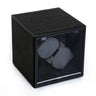 Coffre Fort Montre Bois Cuir Crocodile Noir 2 Places