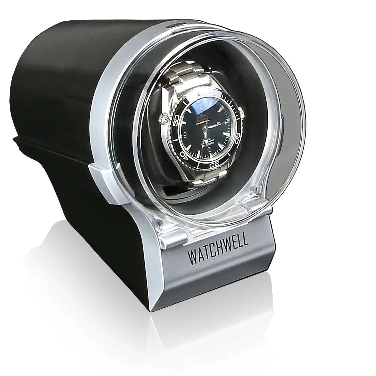 Remontoir Montre Plexiglas Argente Compact Silencieux