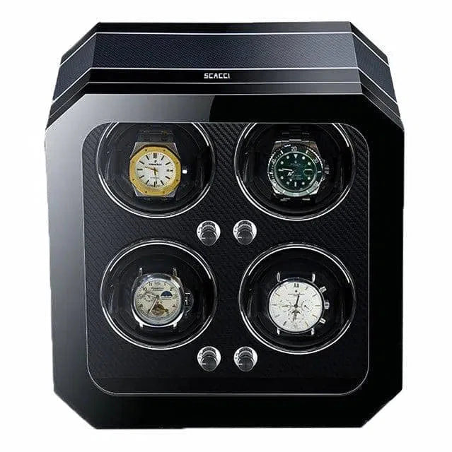 Remontoir Montre Carbone 4 Places LED