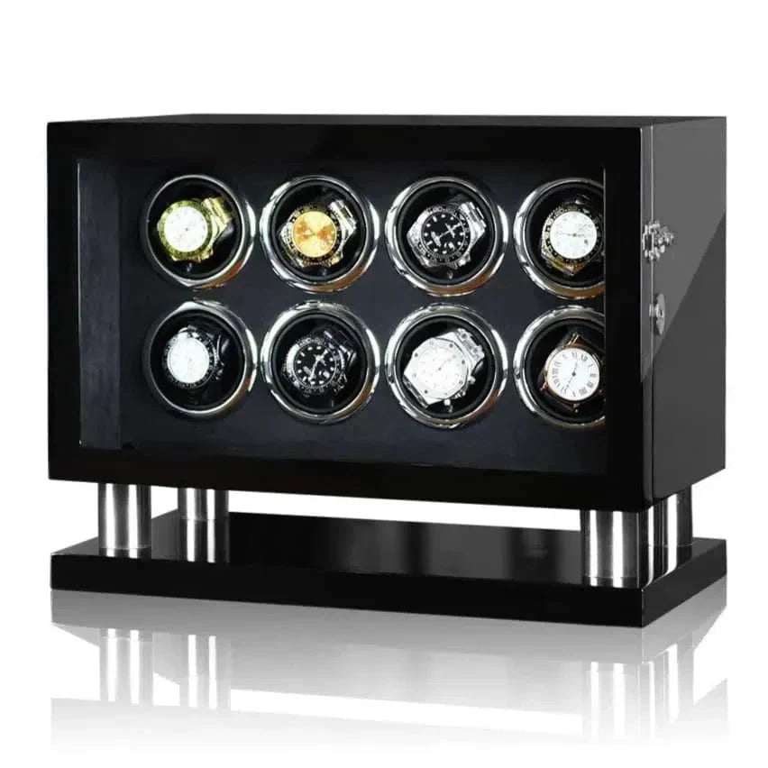 Coffre Fort Montre Bois Noyer 8 Places