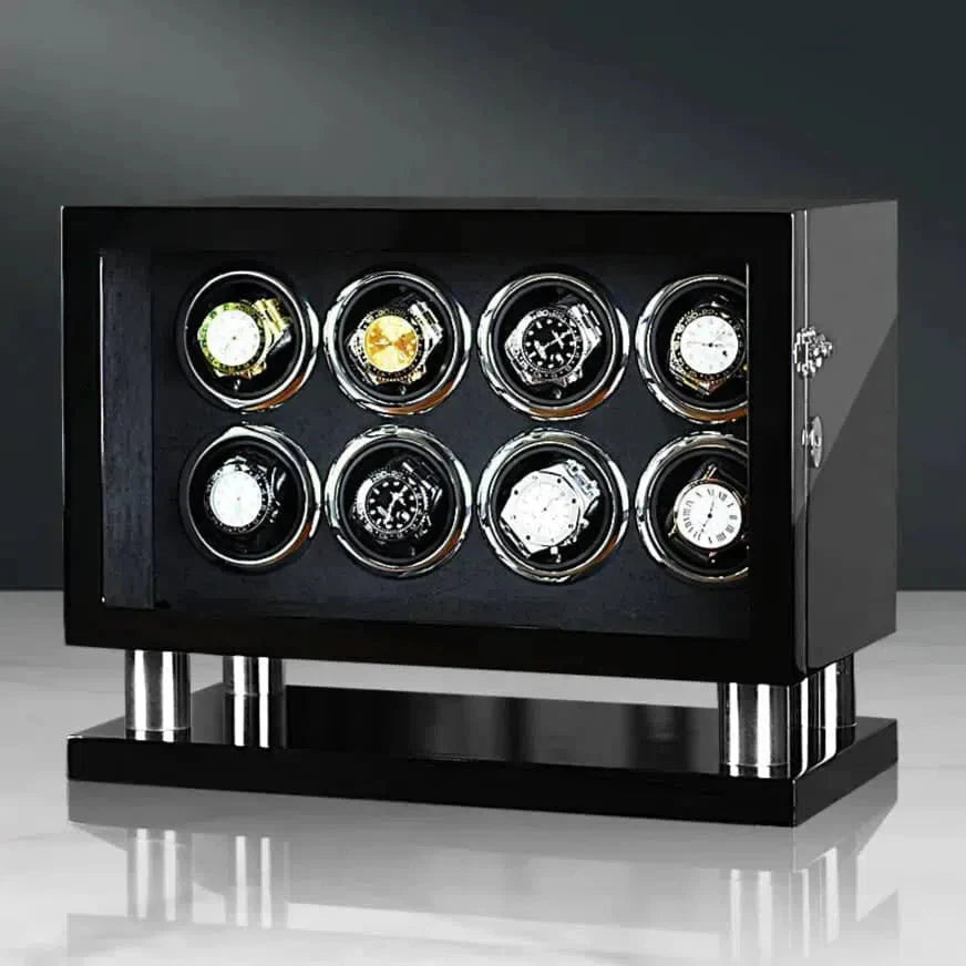Coffre Fort Montre Bois Noyer 8 Places