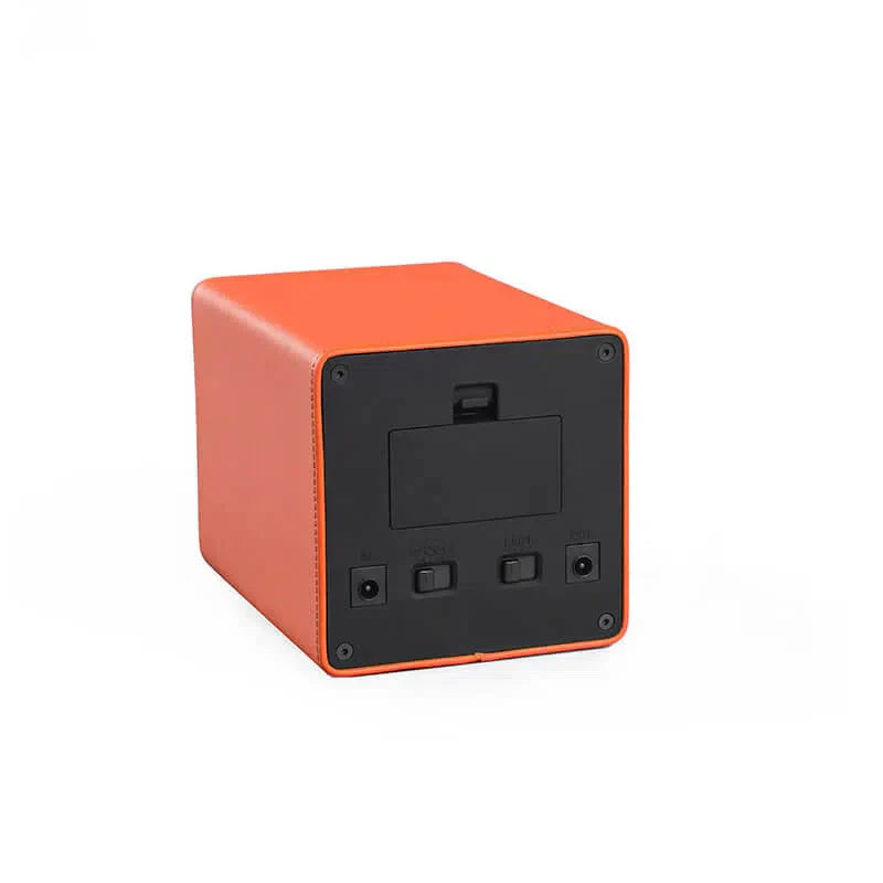 Remontoir Montre Cuir Orange Tangerine