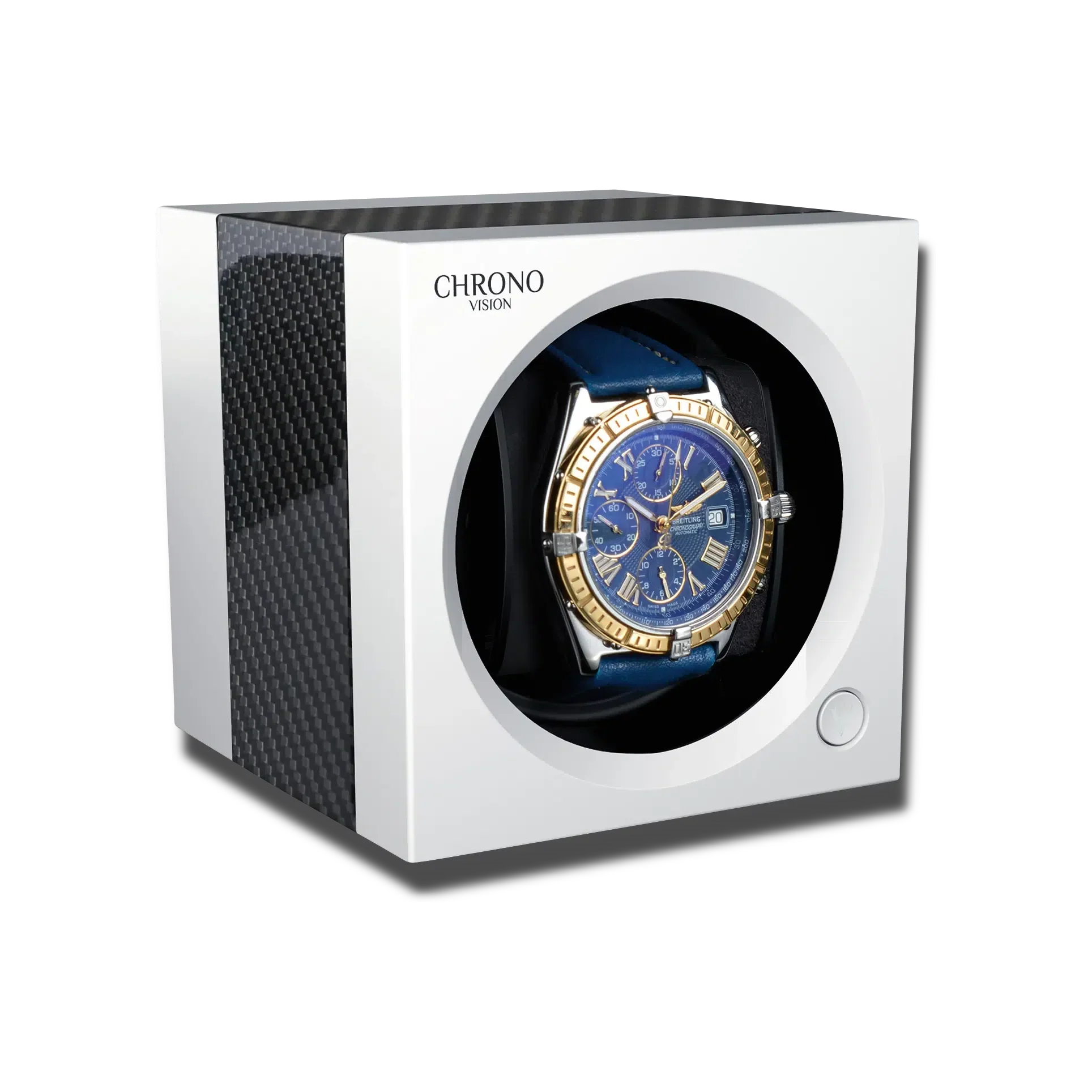 Remontoir Montre Carbone Blanc Luxe
