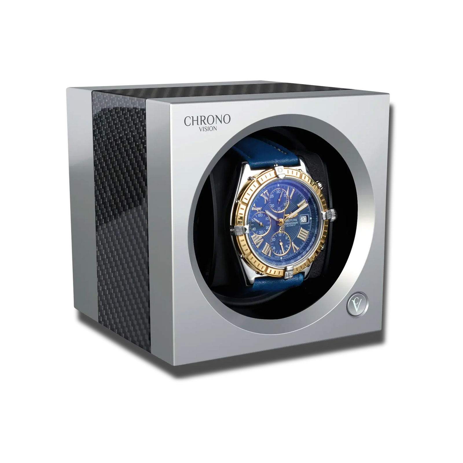 Remontoir Montre Carbone Gris Luxe