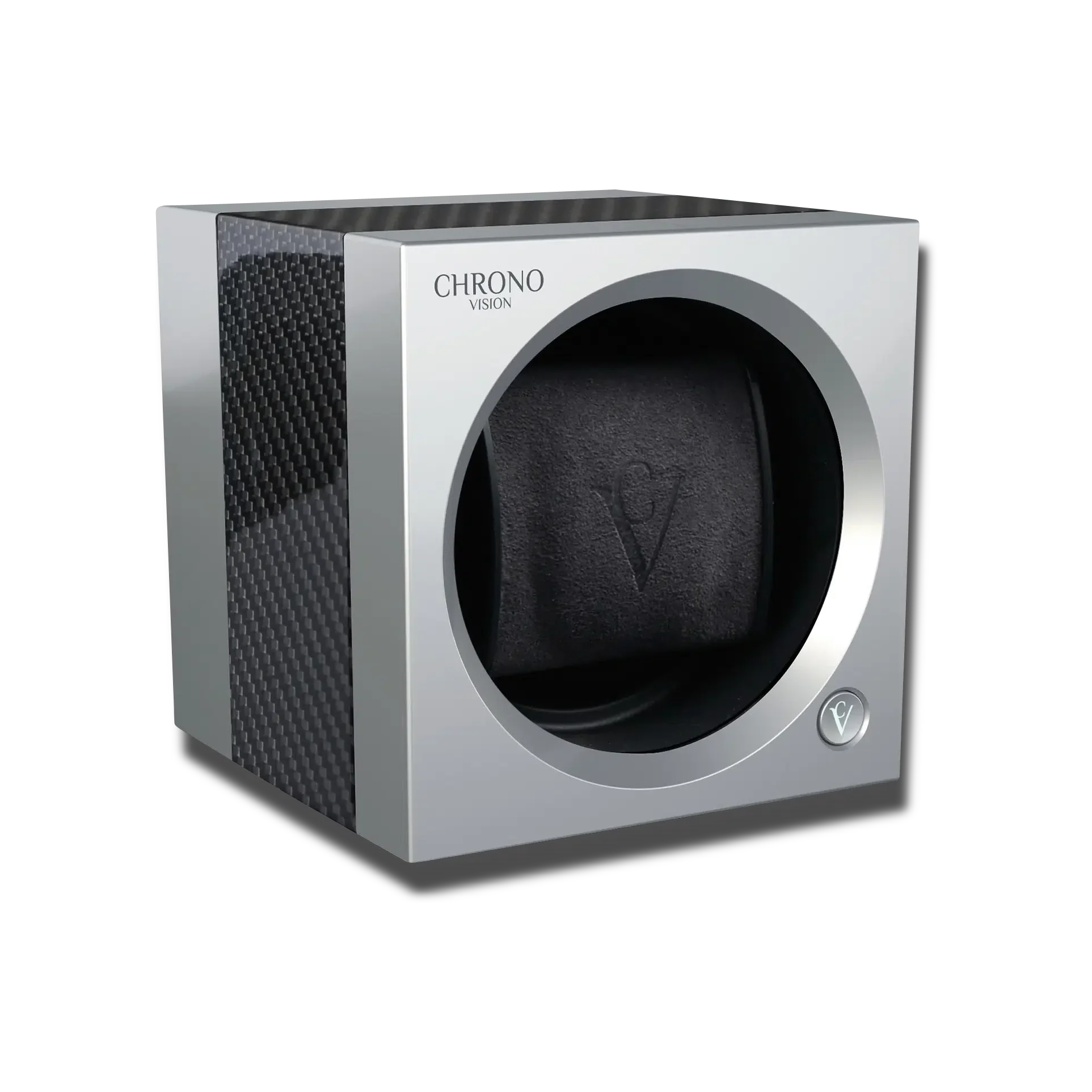 Remontoir Montre Carbone Gris Luxe