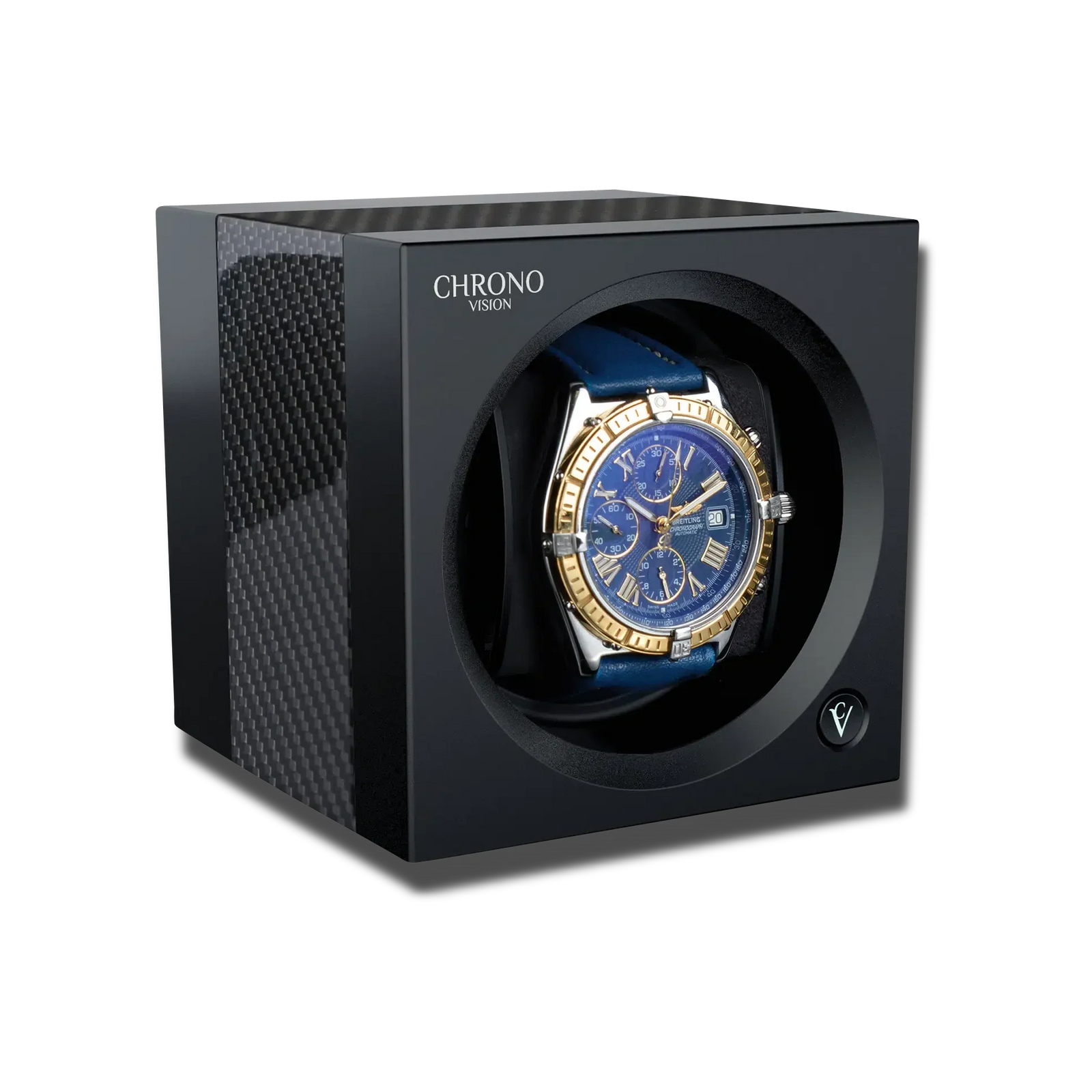 Remontoir Montre Carbone Noir Luxe