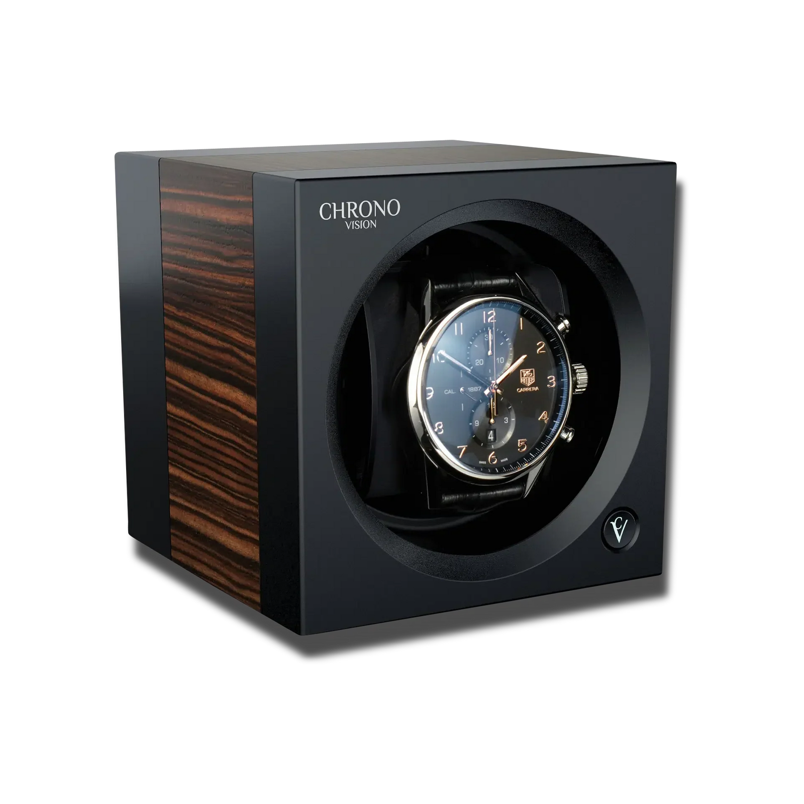 Remontoir Montre Bois Noyer Noir Premium