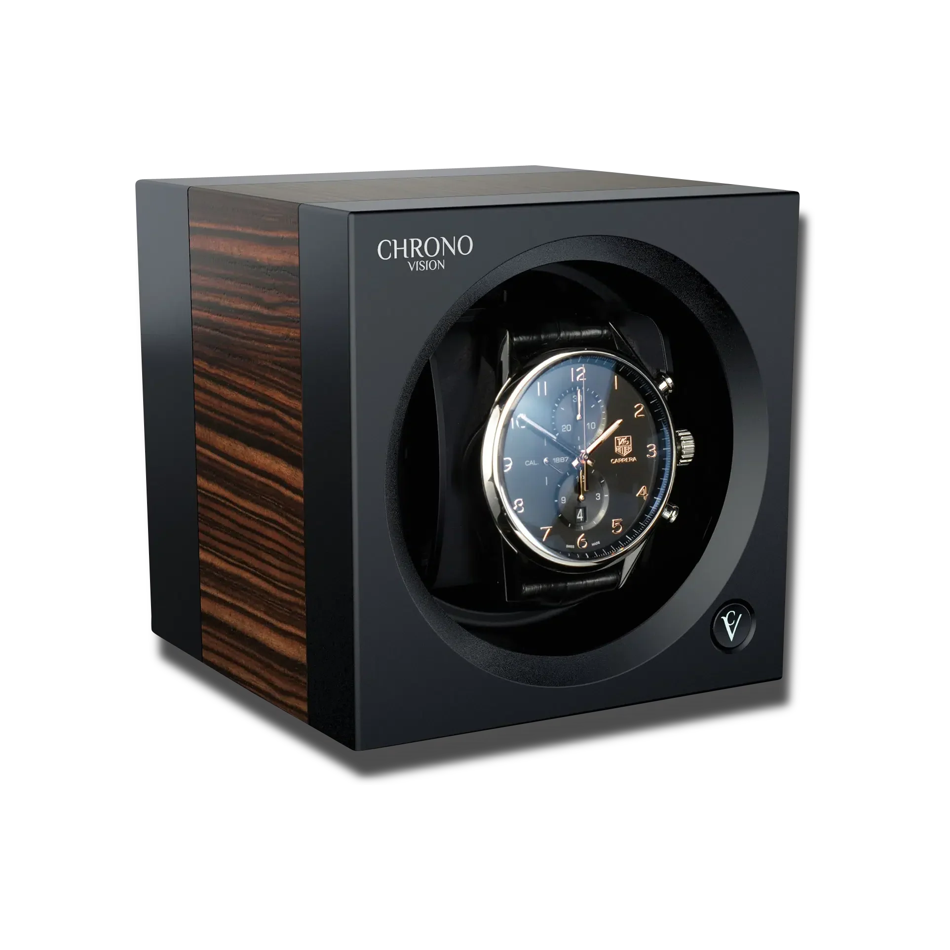 Remontoir Montre Bois Noyer Noir Premium
