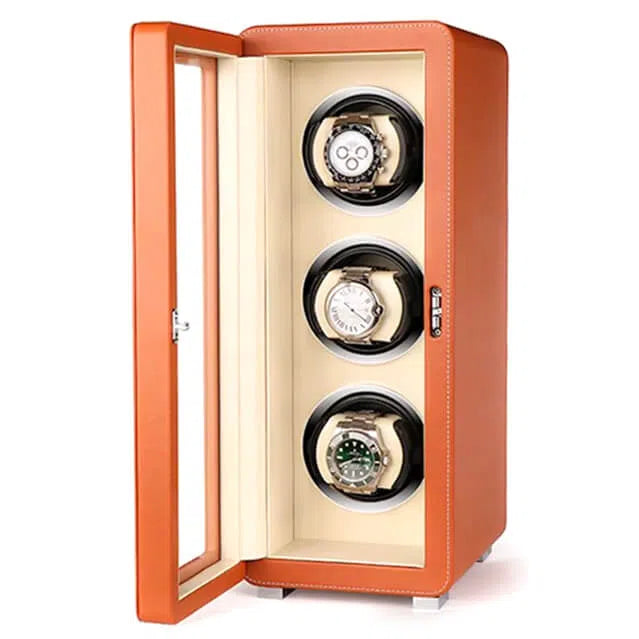 Remontoir Montre Cuir Velours Retro Tour 3 Places